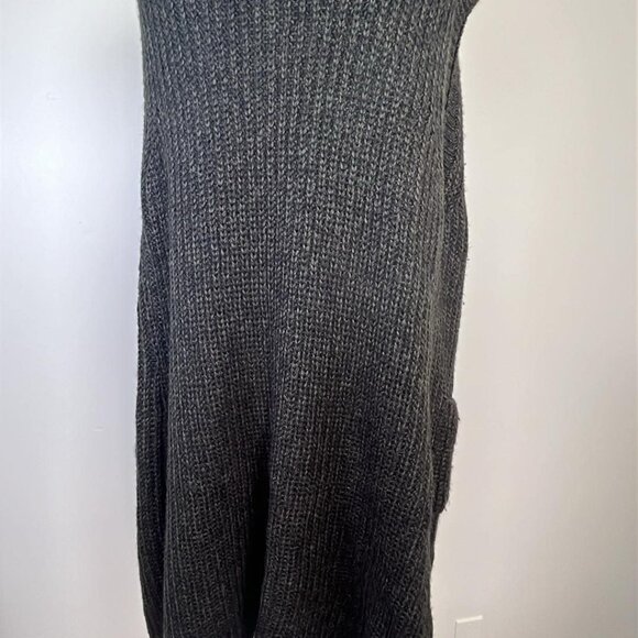 PRANA Thalia Long Open Front Sweater Green Chunky Knitted Duster Vest Sz MED  Th - Picture 7 of 11